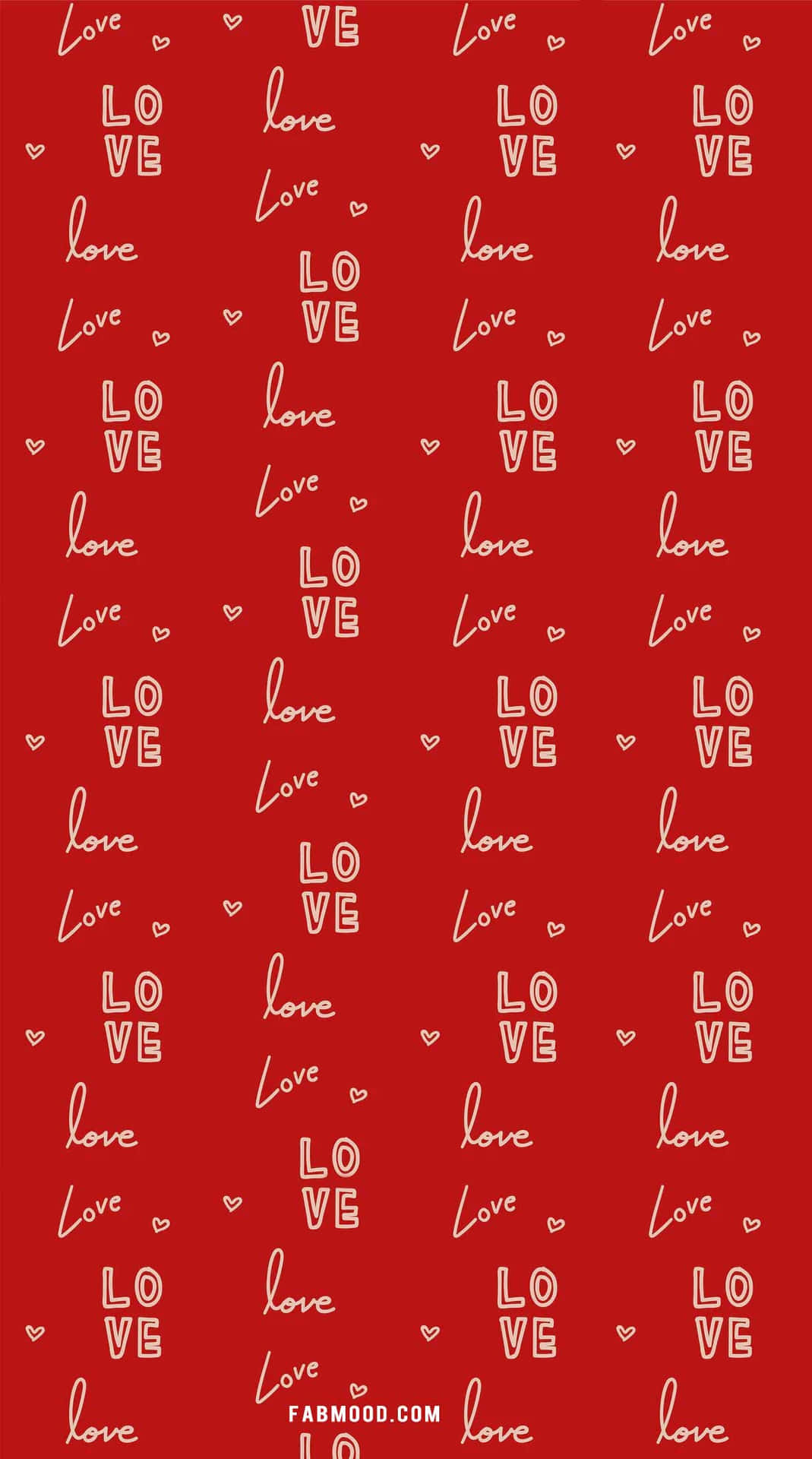 Cute Red Pattern Wallpaper