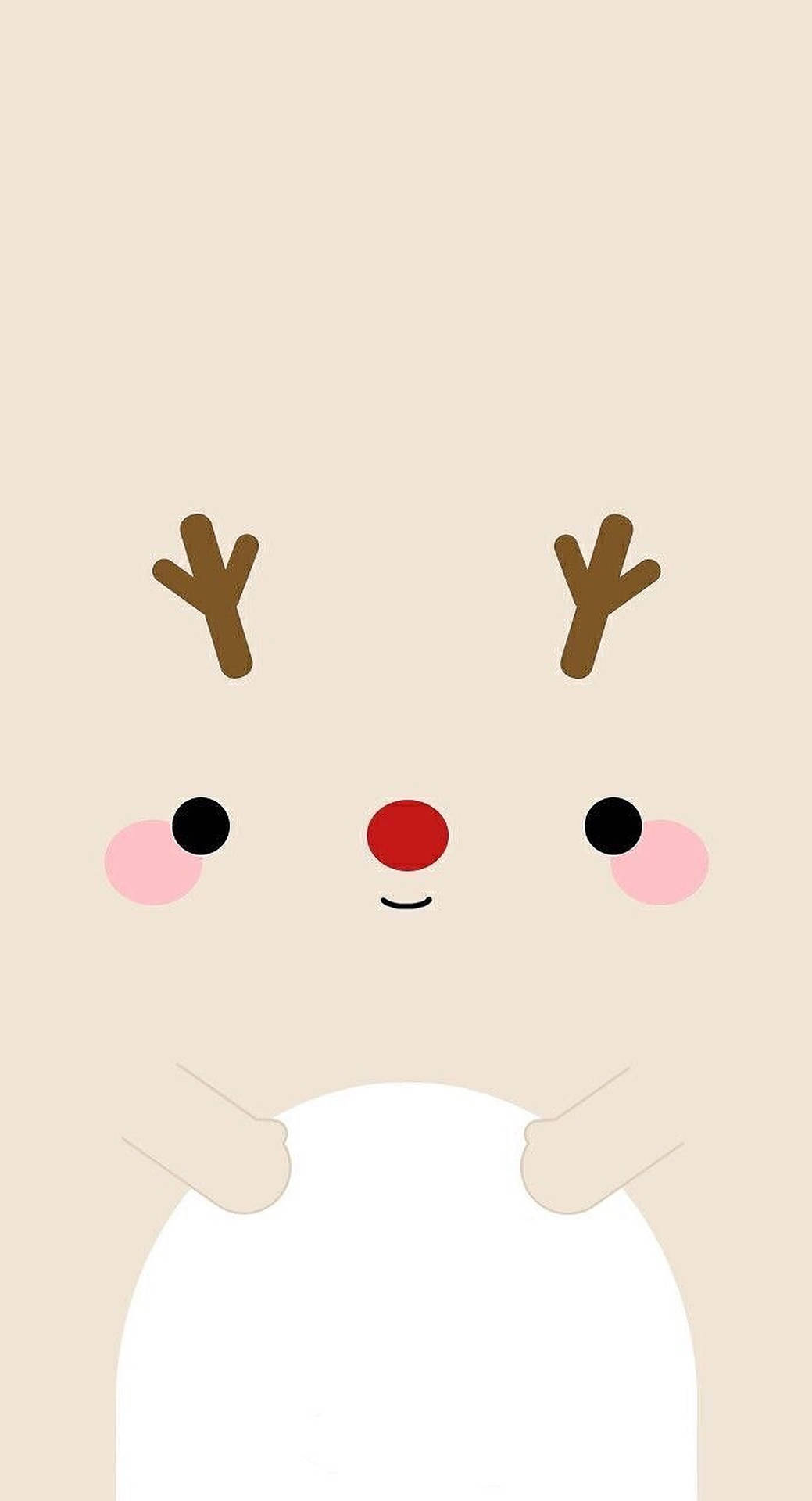 Cute Reindeer Christmas Close-up Wallpaper