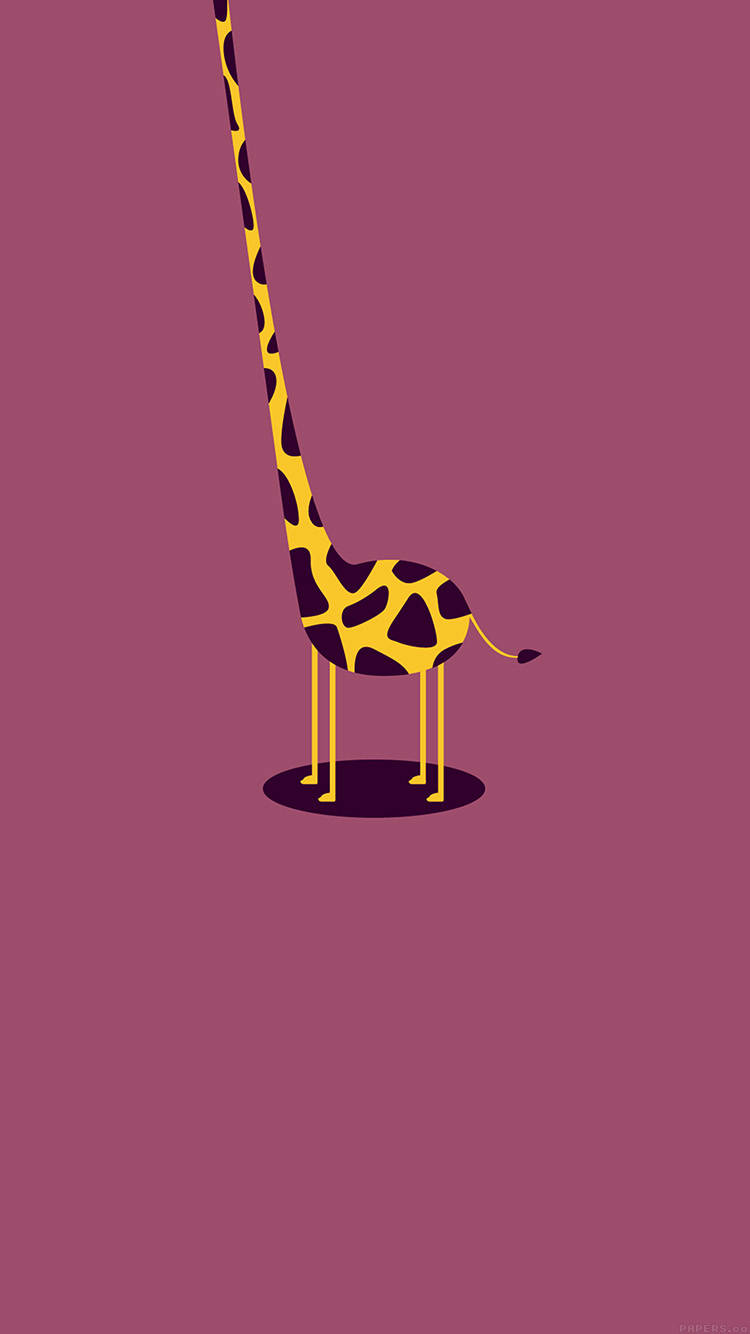 Cute Simple Giraffe Wallpaper
