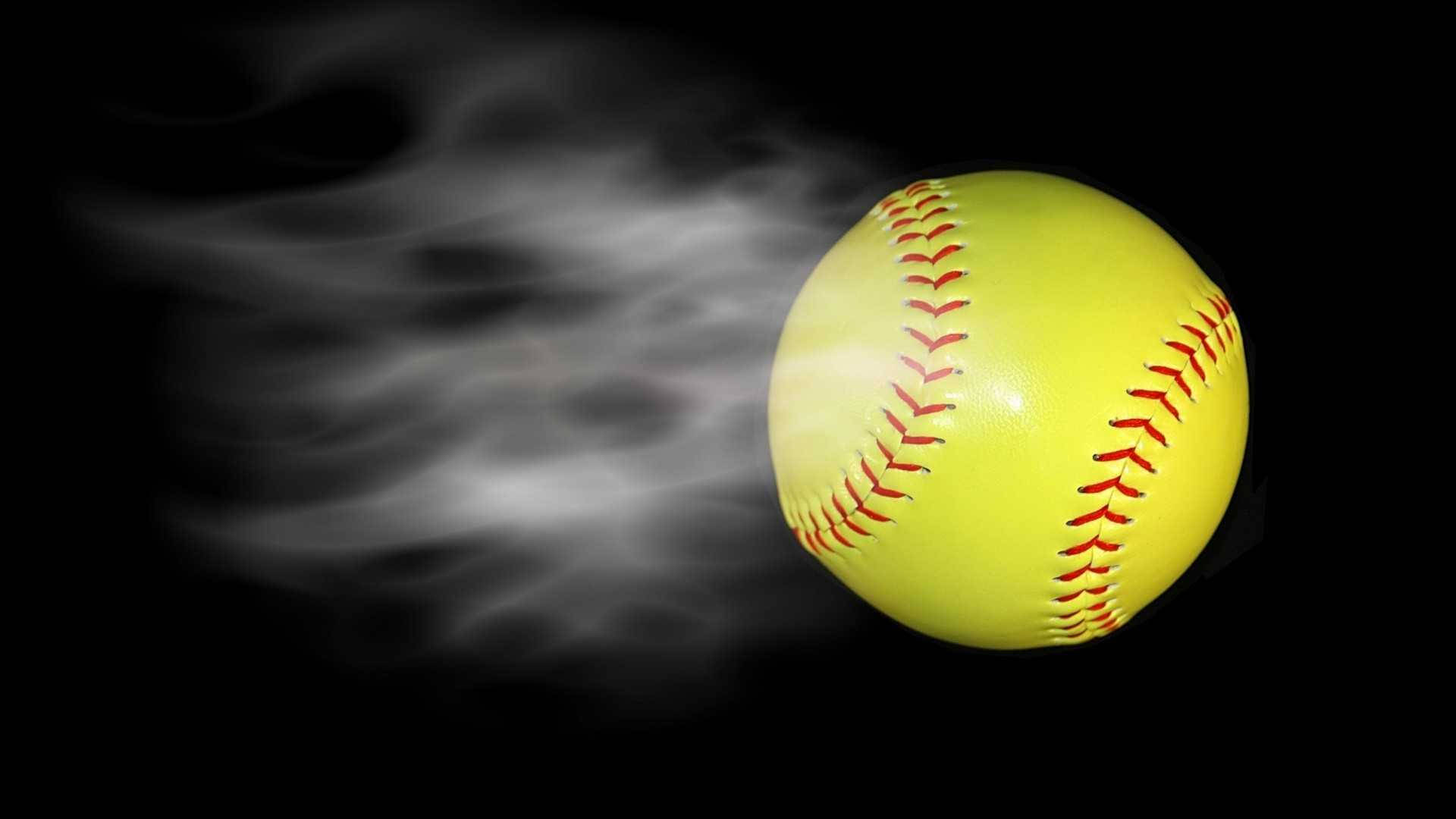 Cute Softball With Smoke Wallpaper