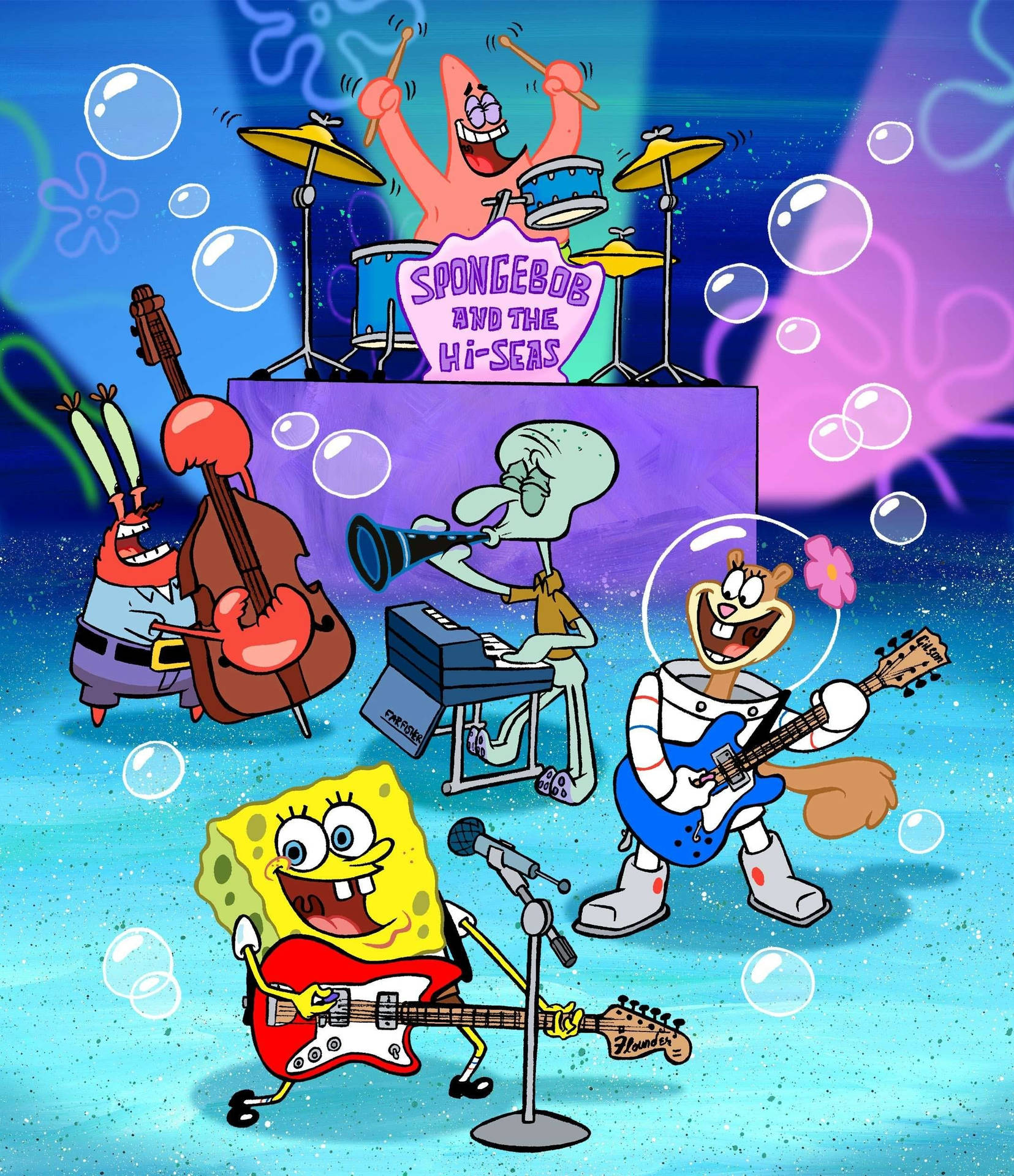 Cute Spongebob Hi-seas Concert Wallpaper