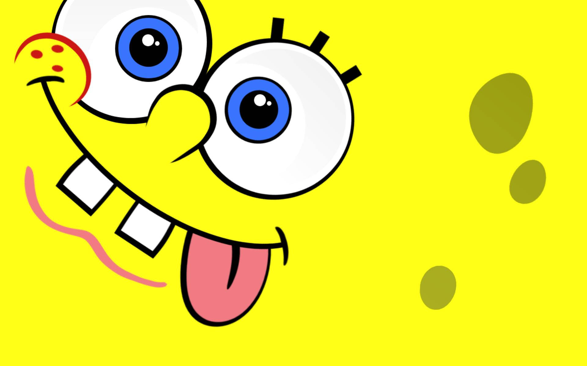 Cute Spongebob Mischievous Face Wallpaper