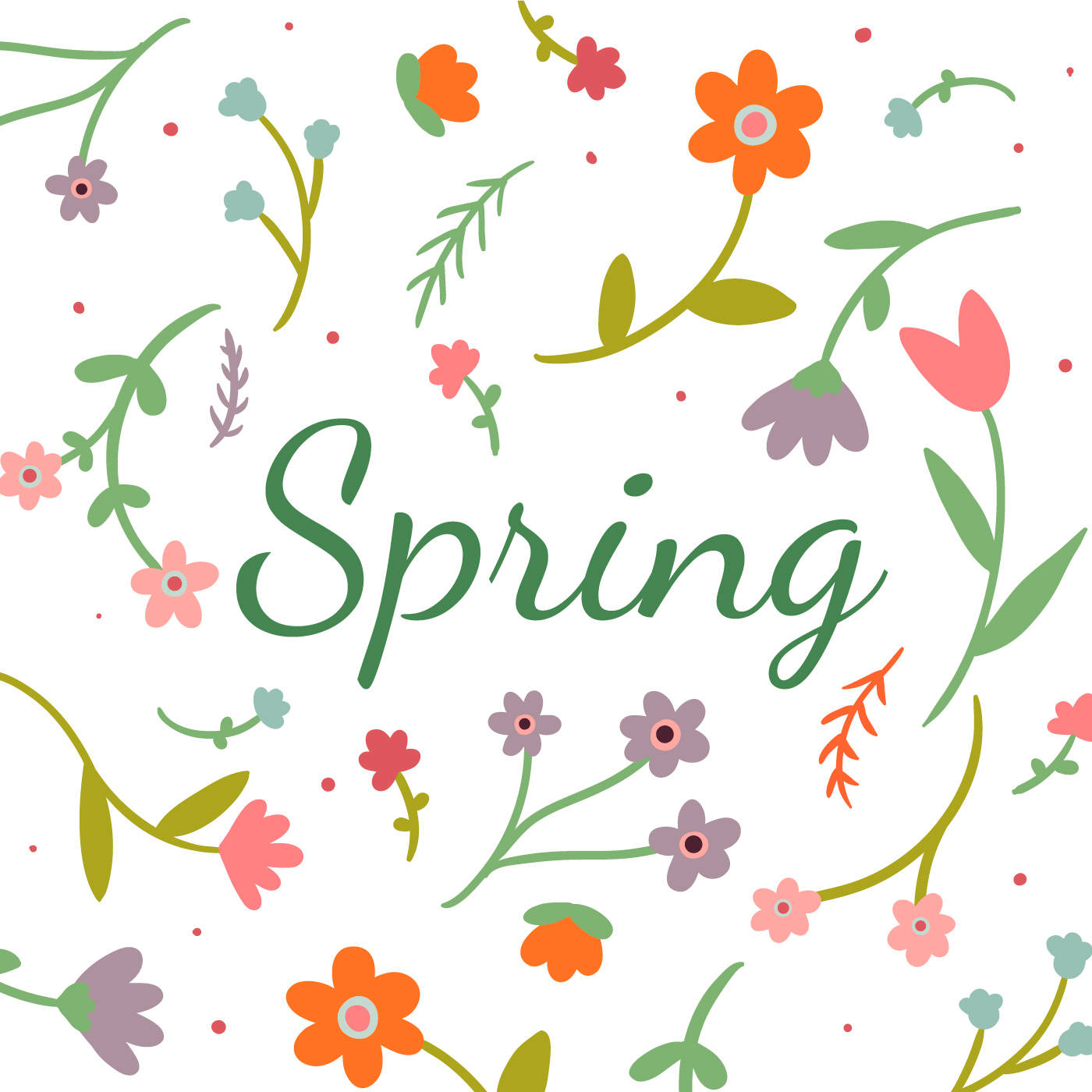 Cute Spring Art Wallpaper