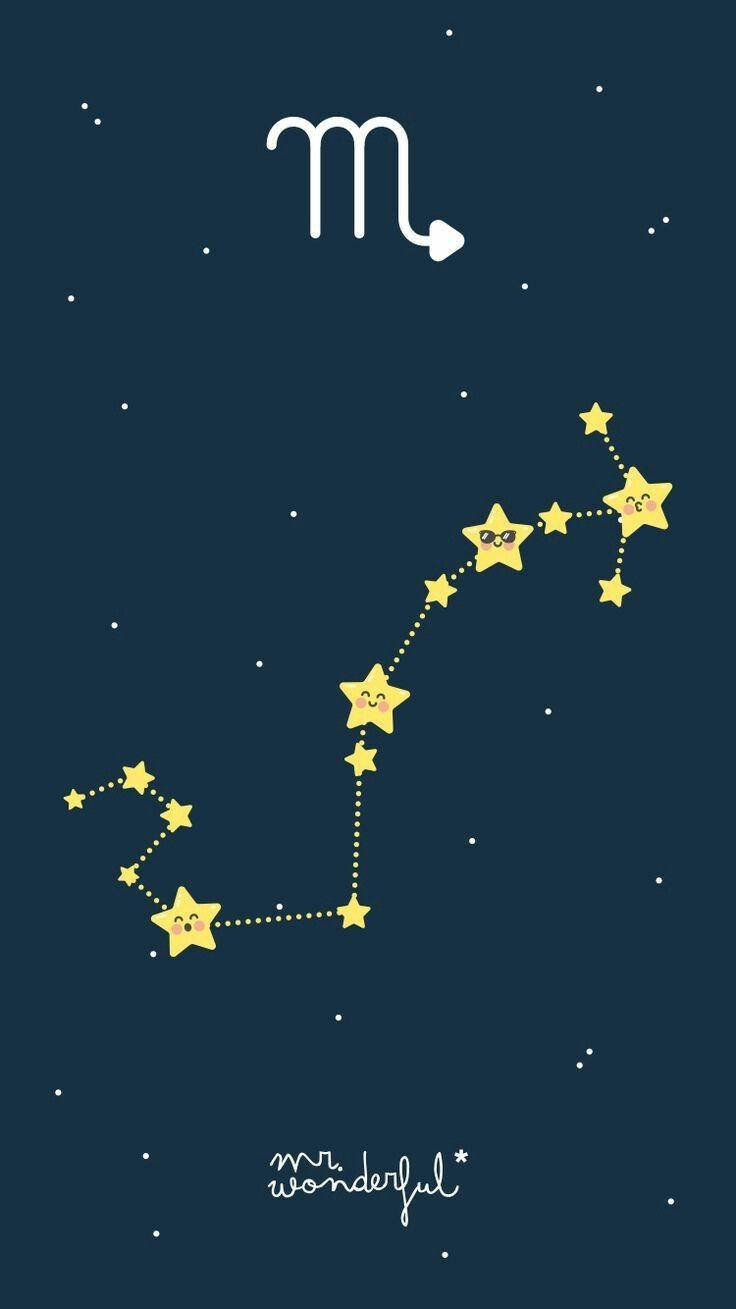 Cute Starry Scorpio Aesthetic Wallpaper