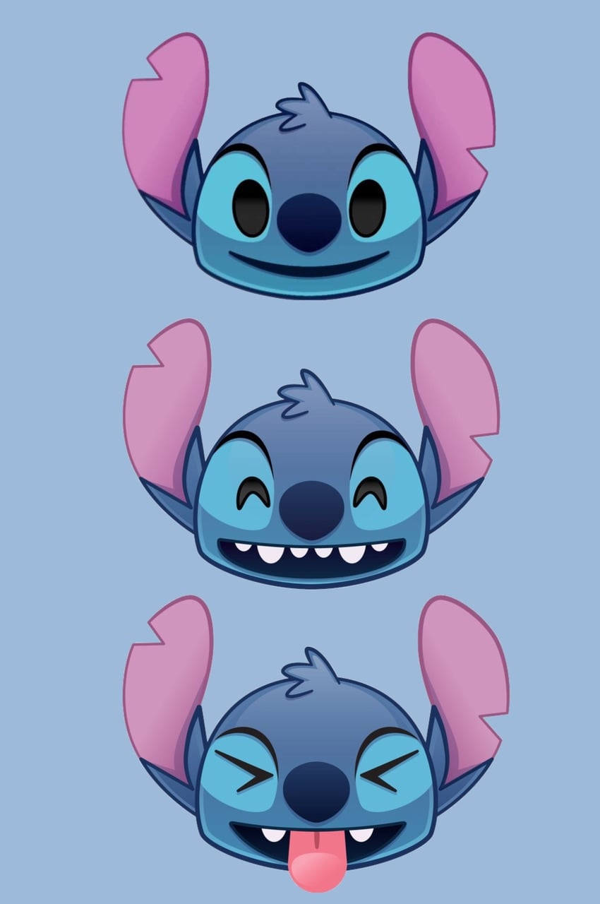 Cute Stitch Faces Wallpaper