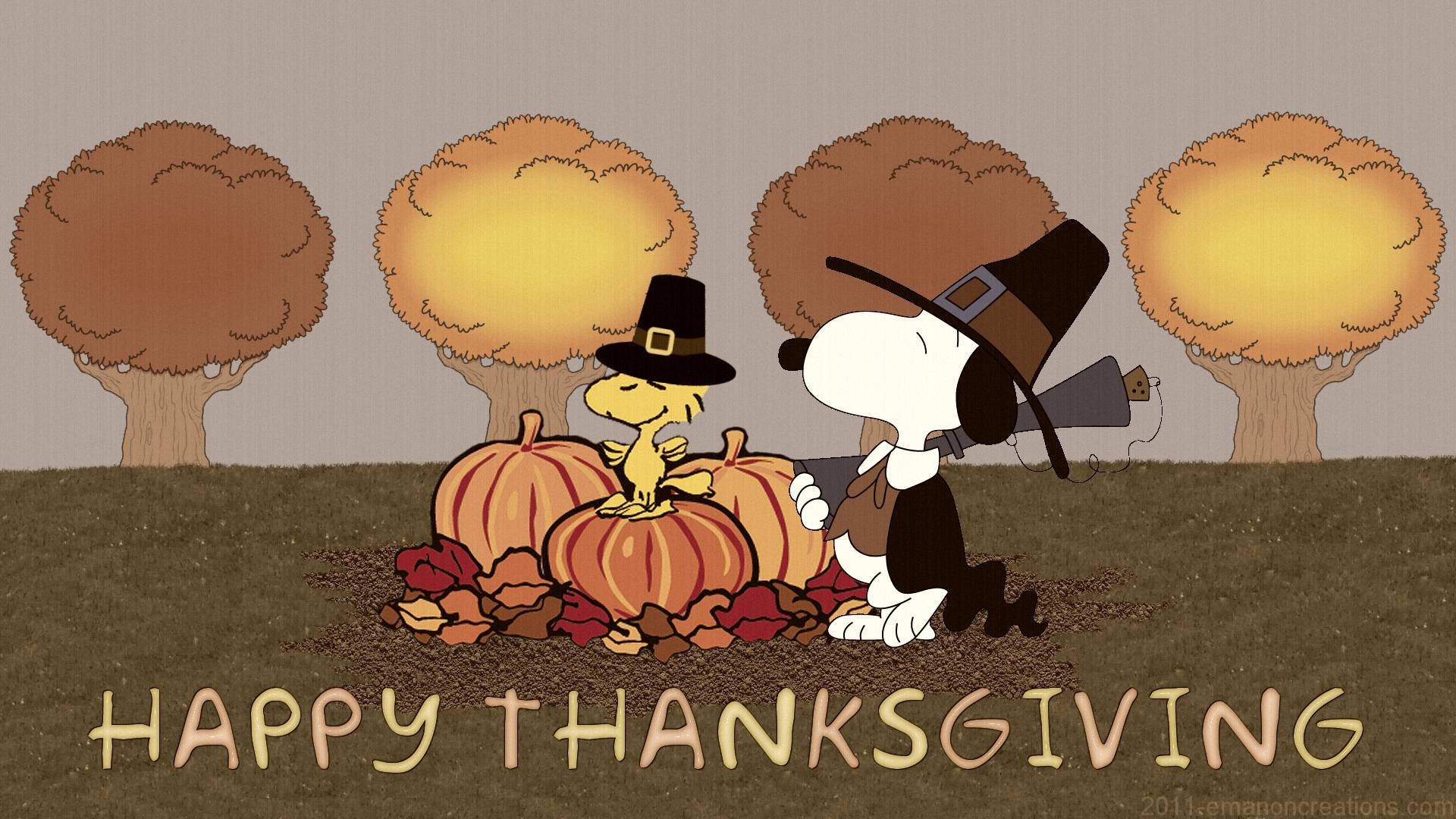 Cute Thanksgiving Aesthetic Peanuts Wallpaper