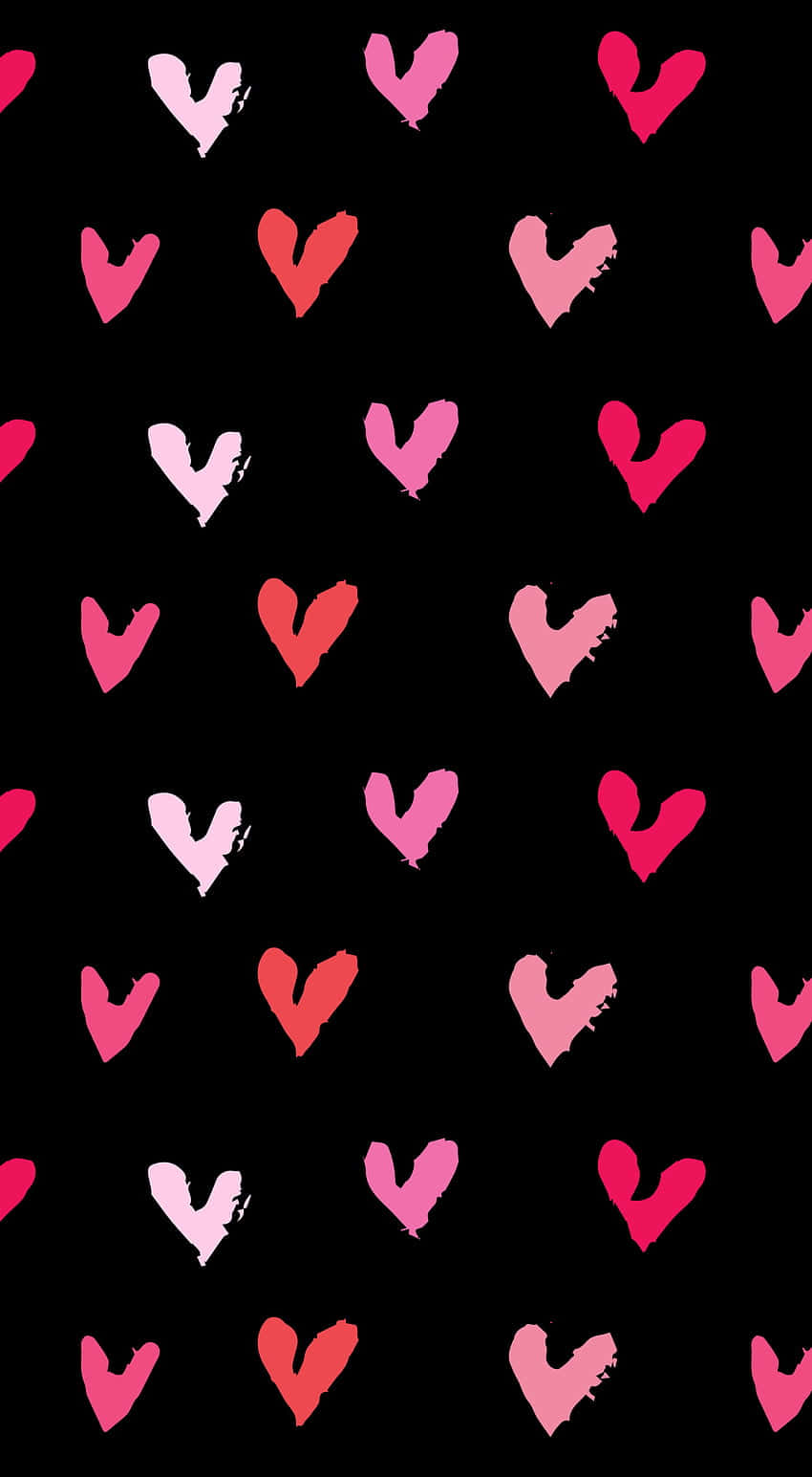 Cute Valentines Small Heart Pattern Wallpaper