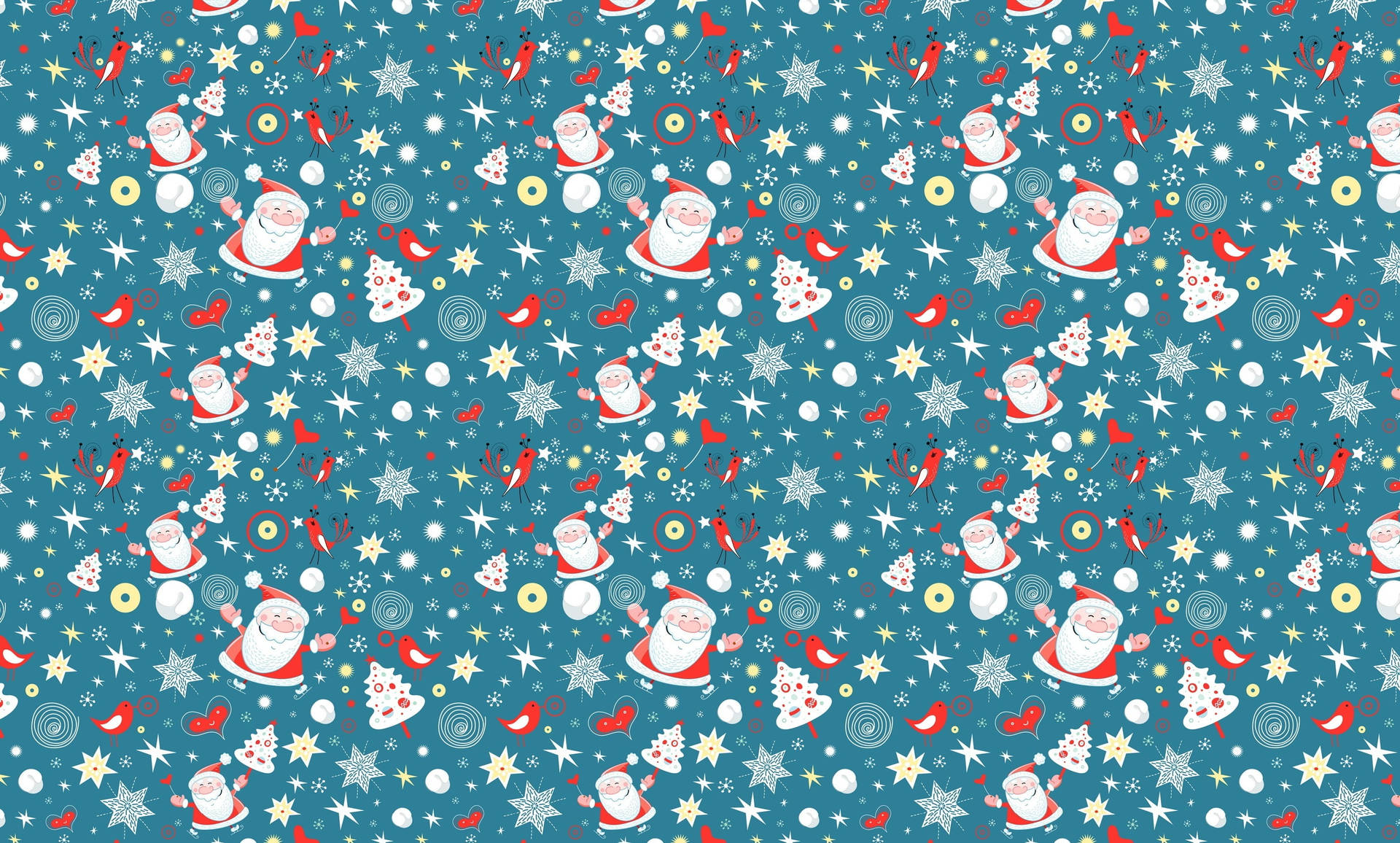 Cute Winter Christmas Pattern Wallpaper