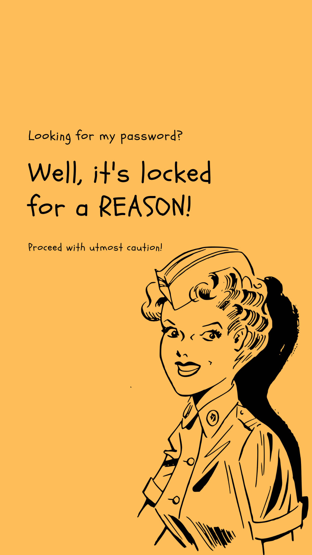 Cute Woman It s Locked For A Reason Wallpaper WallpapersOK