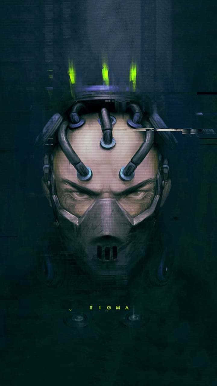 Cybernetic Head Portrait Sigma Wallpaper