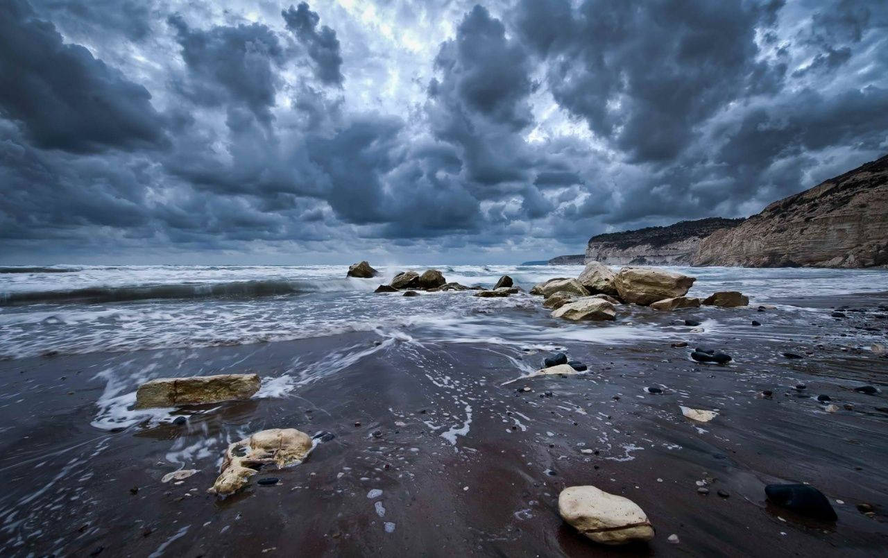 Cyprus Cloudy Ocean Wallpaper