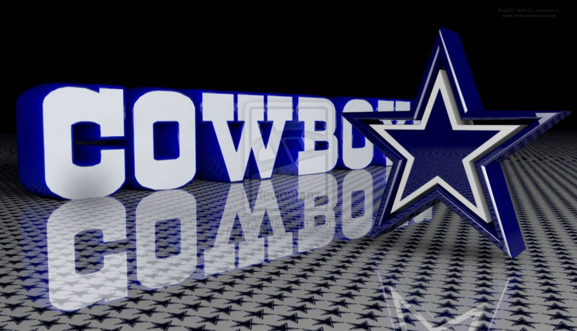 Dallas Cowboys Blue Star Shiny Tiles Wallpaper