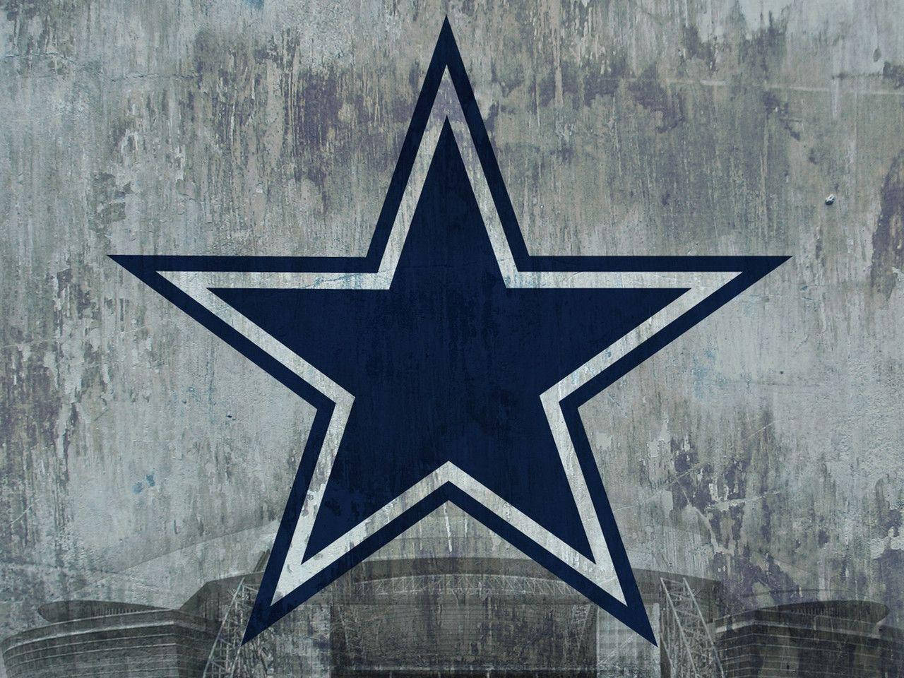 Dallas Cowboys Logo In Cement Wallpaper