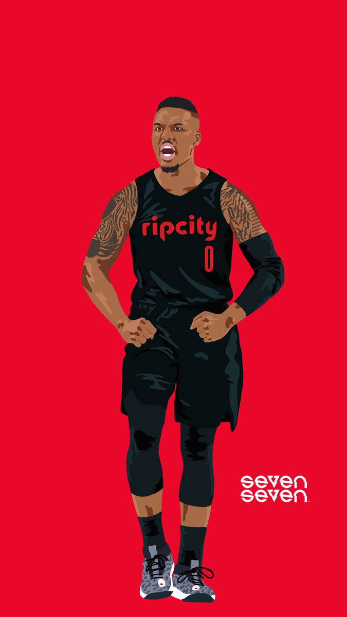 Damian Lillard Vector Art Wallpaper