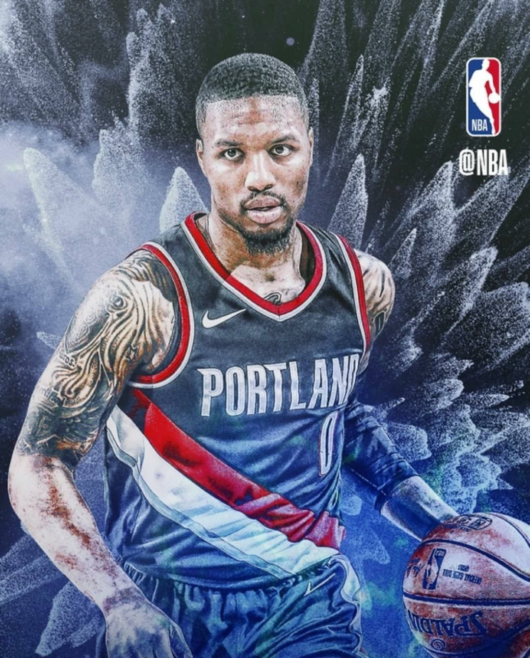 Damian Lillard Water Splashes Wallpaper