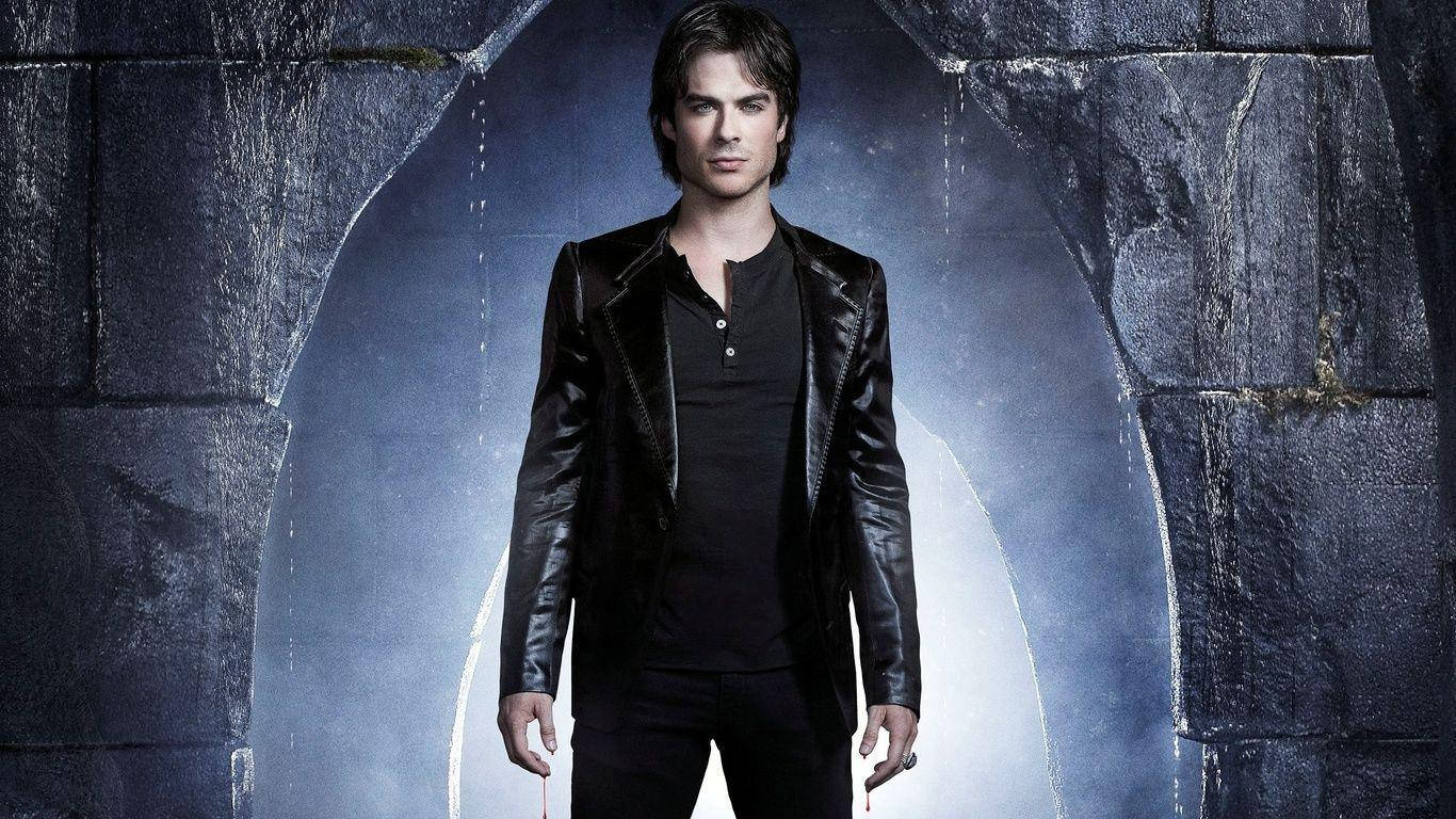 Damon Salvatore Cool Poster Wallpaper