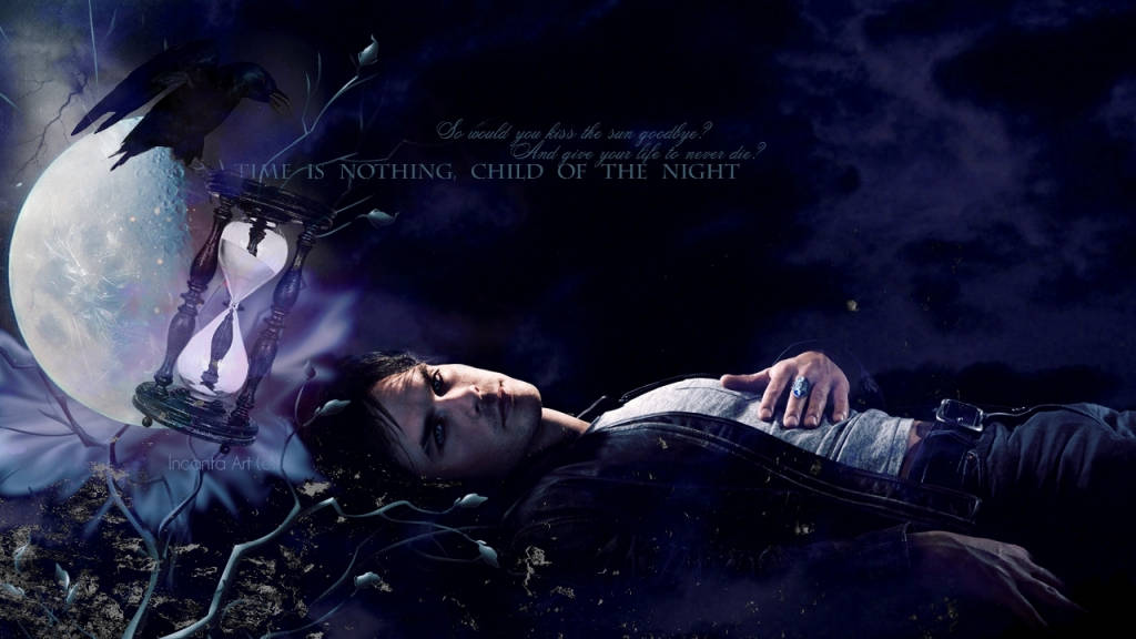 Damon Salvatore Hourglass Wallpaper