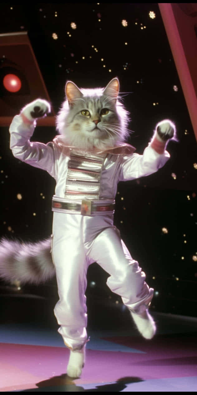 Dancing Astronaut Cat.jpg Wallpaper