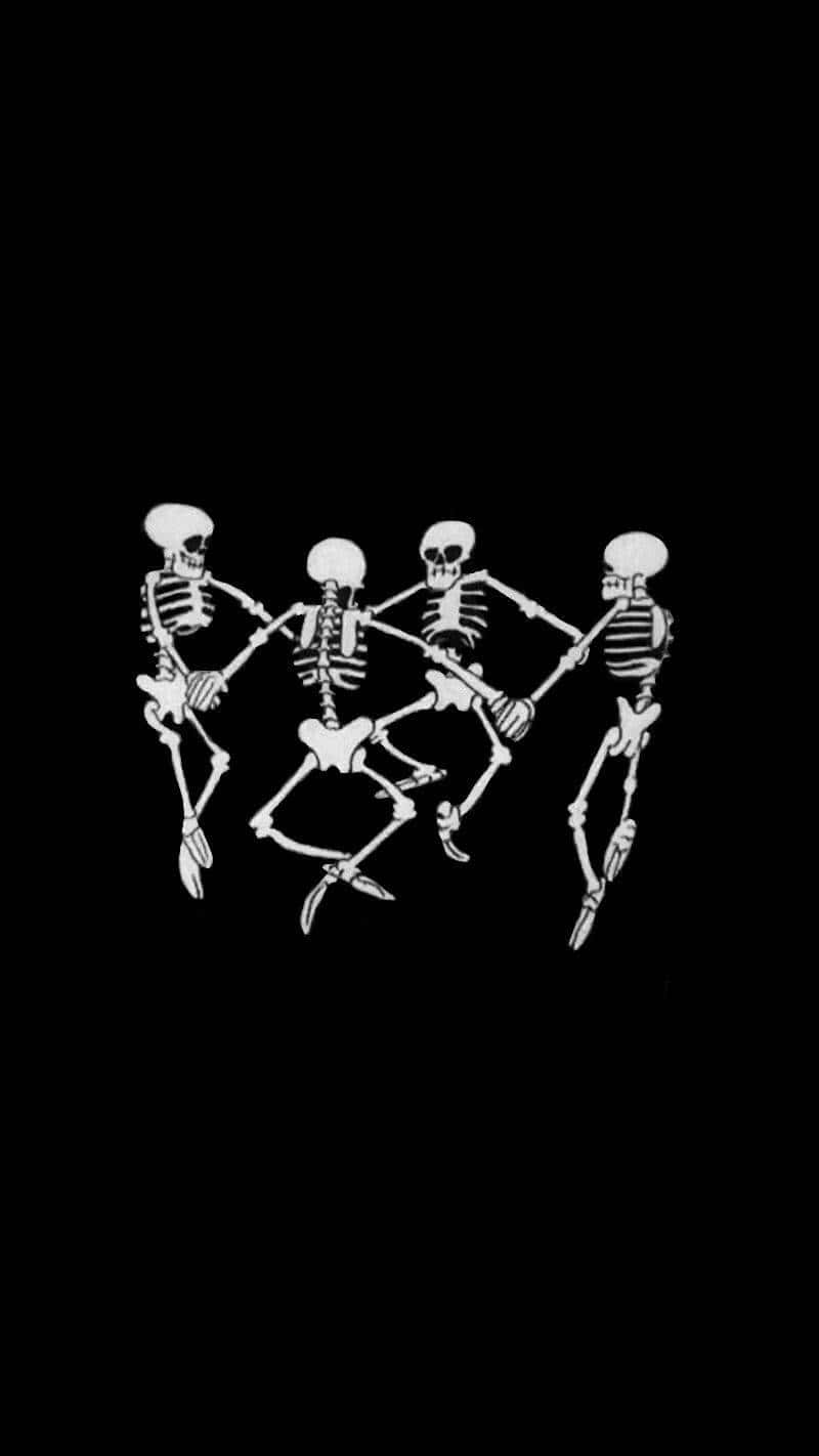 Dancing_ Skeletons_ Fun_ Graphic Wallpaper