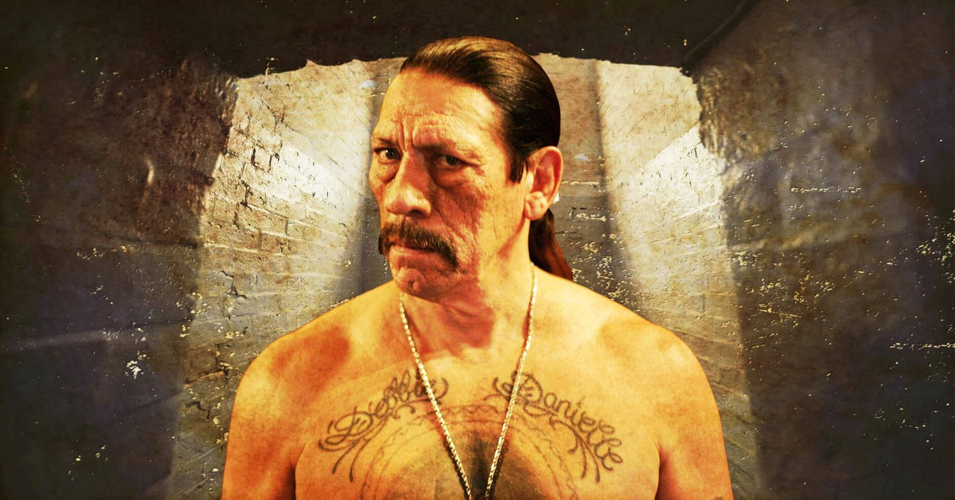 Danny Trejo In Underground Tunnel Wallpaper