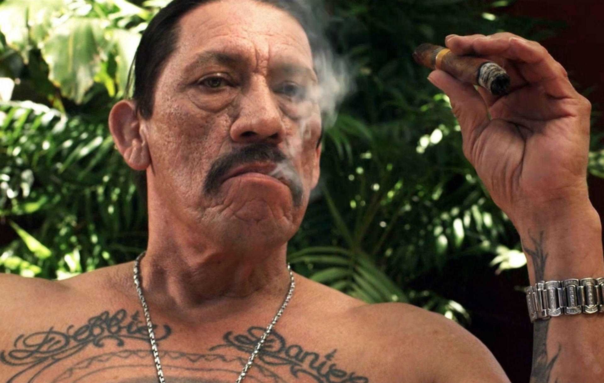 Danny Trejo Smoking Tobacco Wallpaper