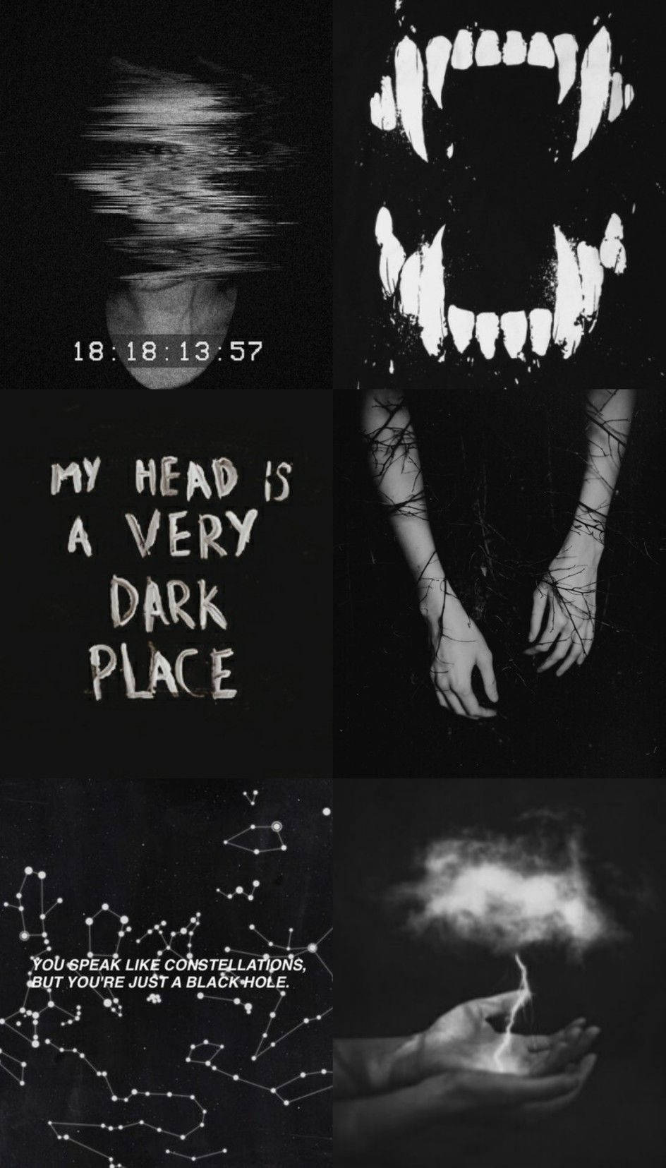 Dark Aesthetic Creepy Collage Wallpaper