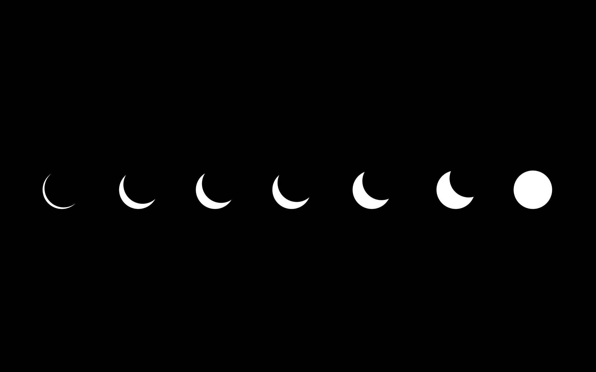 Dark Aesthetic Phases Of The Moon For Computer Wallpaper