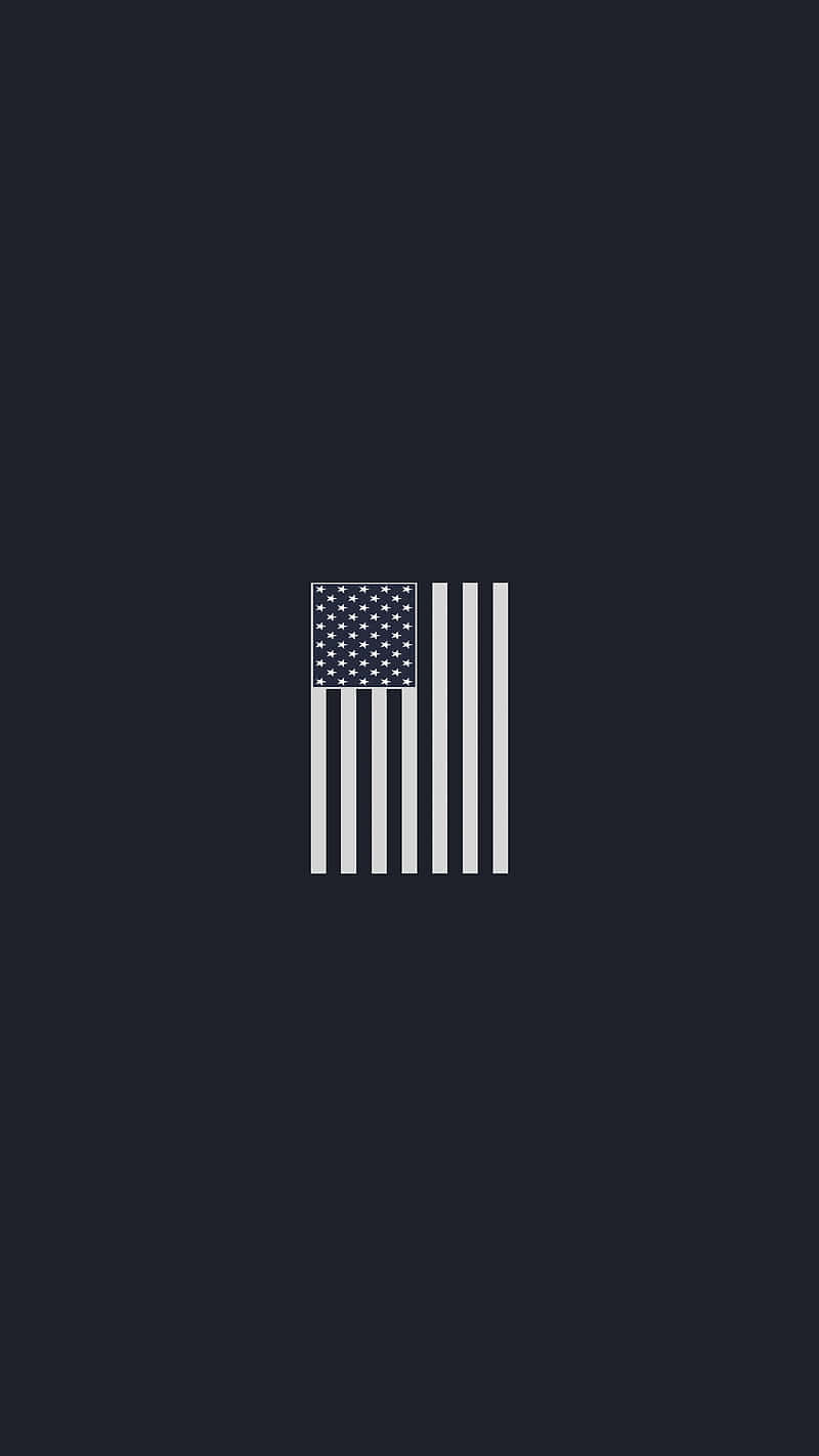 Dark_ American_ Flag_ Design Wallpaper