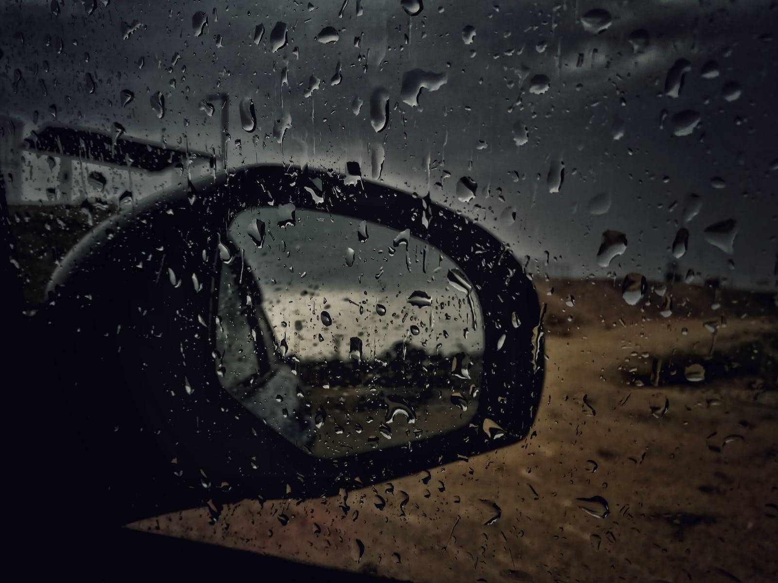 Dark And Raining Outside The Car Wallpaper