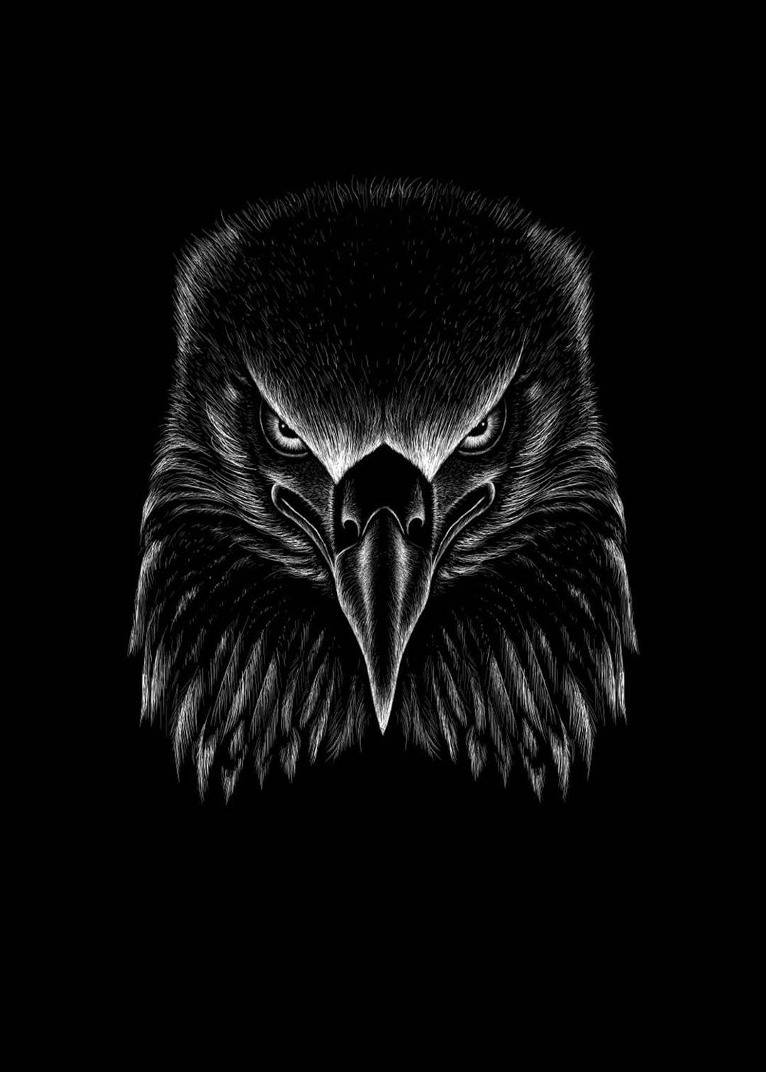 Dark Android Fierce Eagle Eyes Wallpaper