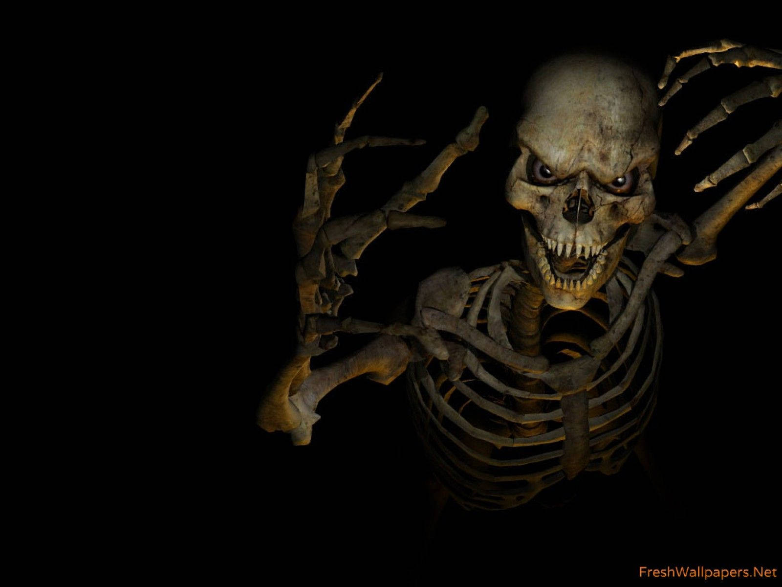Dark Angry Skeleton Wallpaper