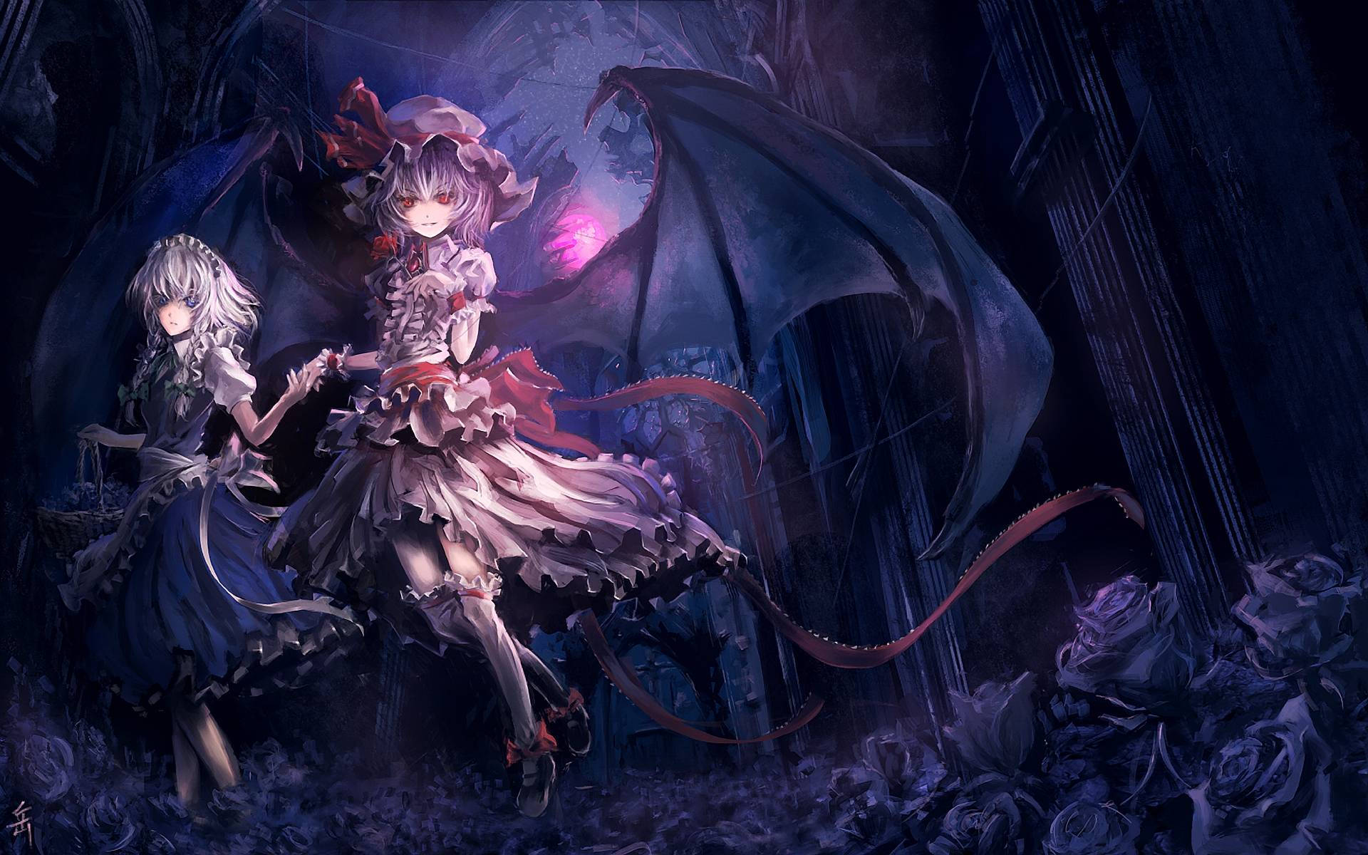 Dark Anime Gothic Dragon Maids Wallpaper