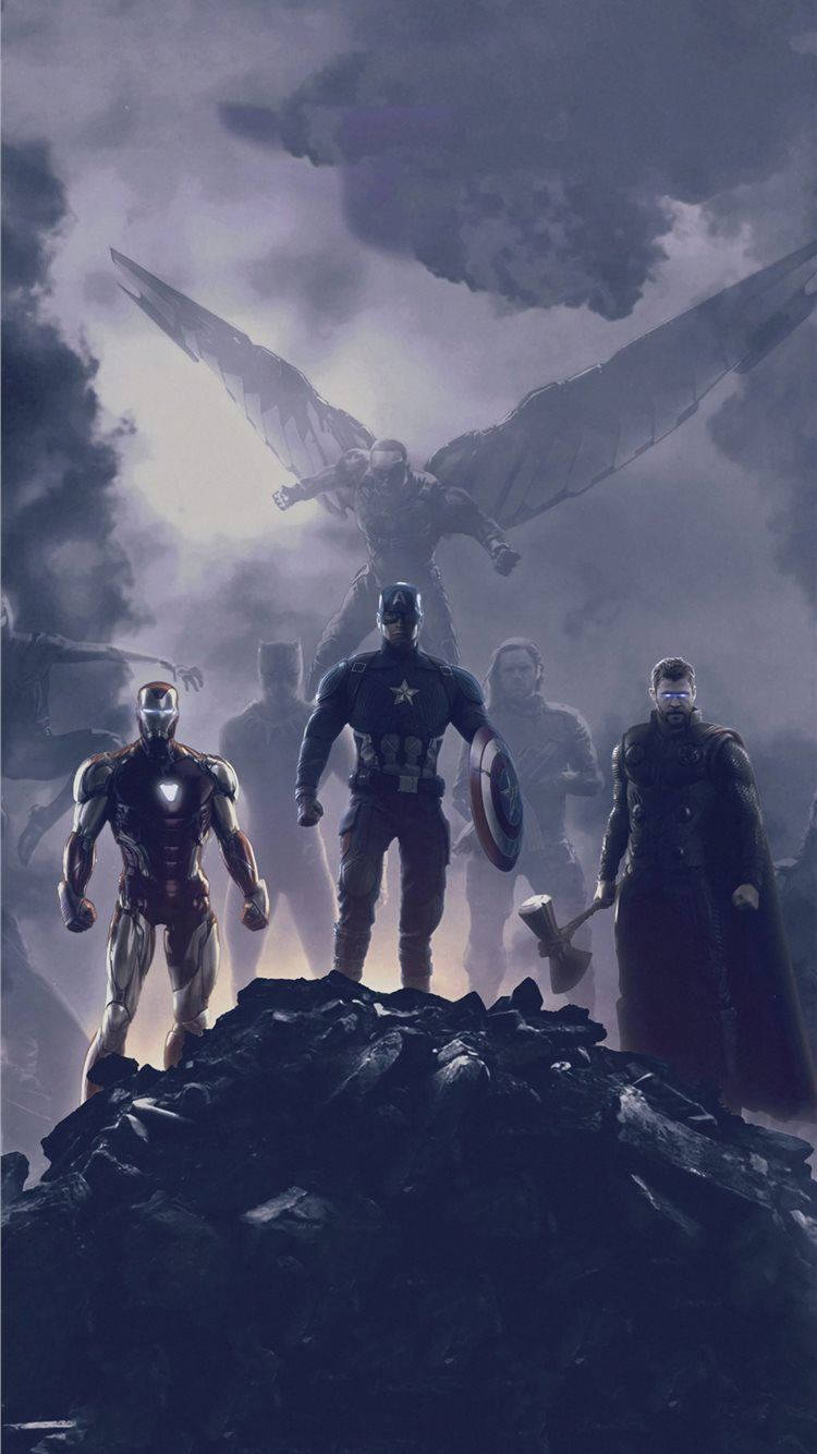 Dark Ash Avengers Iphone X Wallpaper