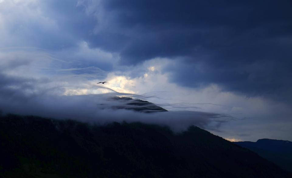 Dark Blue Clouds At Dusk Wallpaper