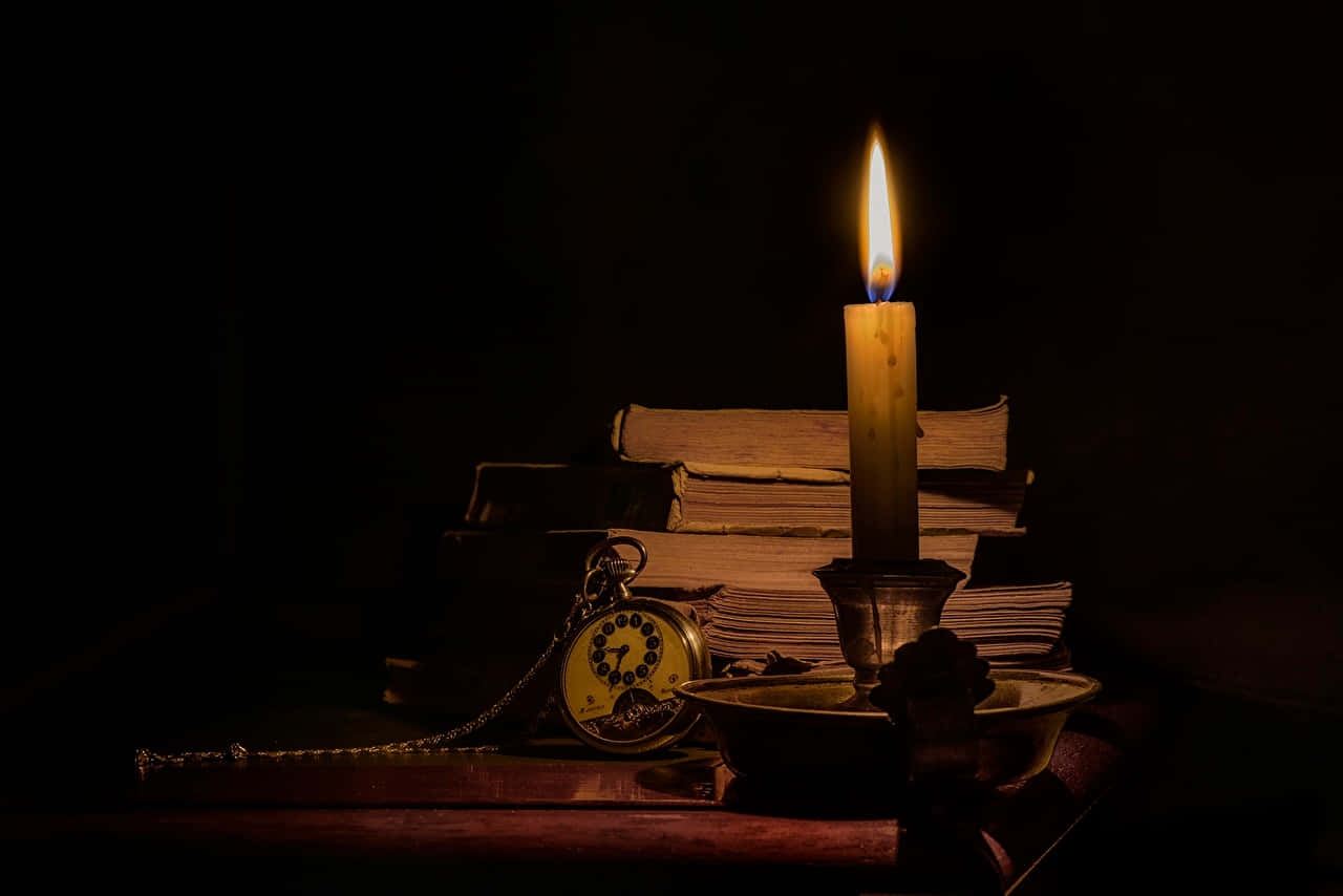 Dark Candle Books Still Life Wallpaper