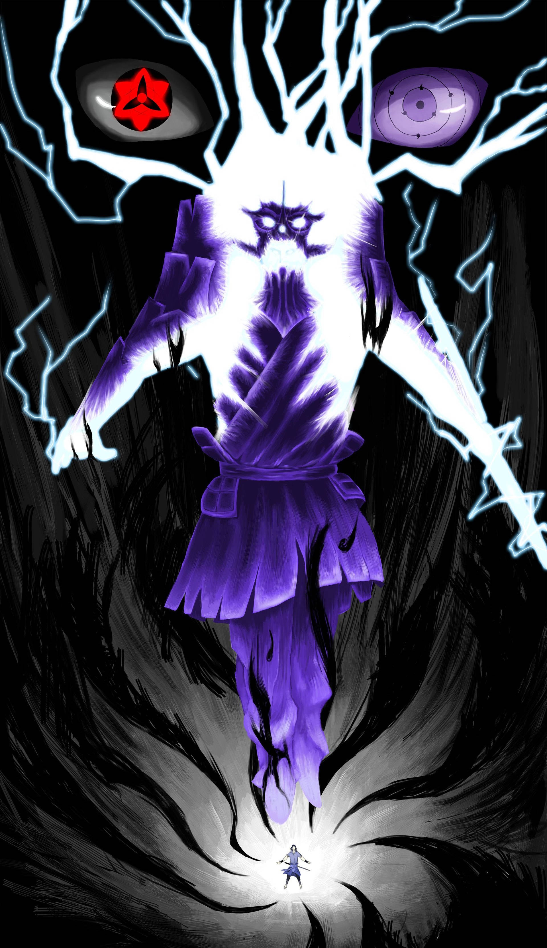 Dark Chakra Sasuke Naruto Iphone Wallpaper