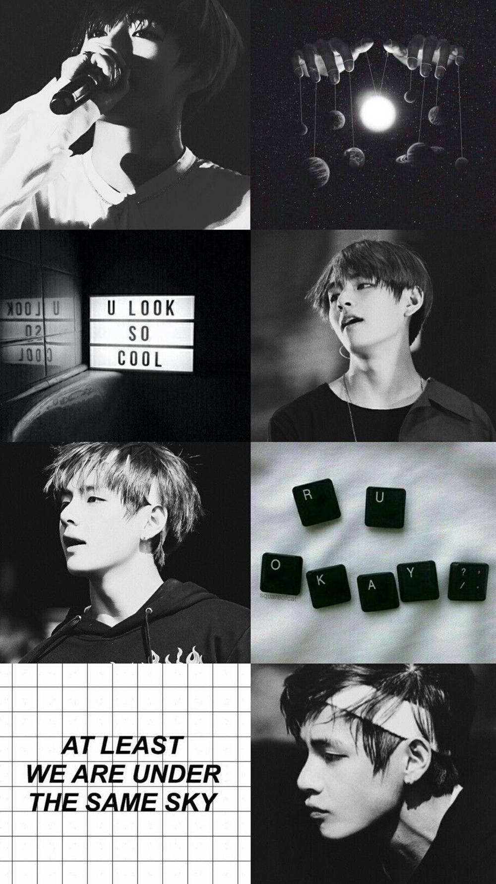 Dark Kim Tae-hyung Aesthetic Wings Era Wallpaper