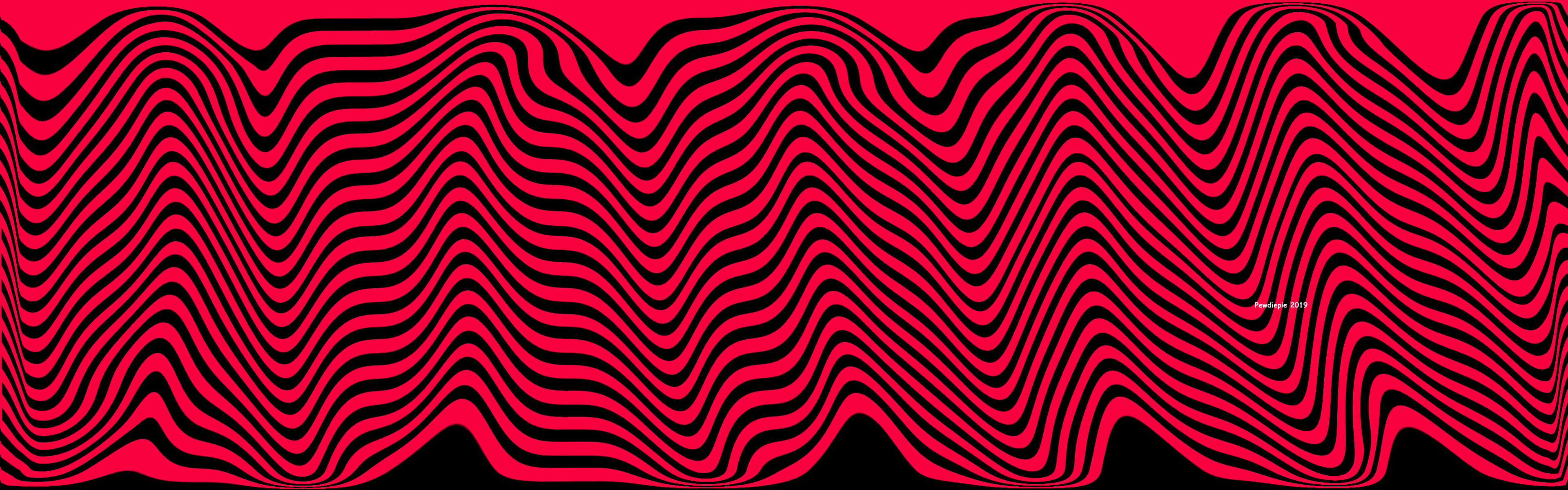 Dark Pink Wavy Pattern Pewdiepie Wallpaper