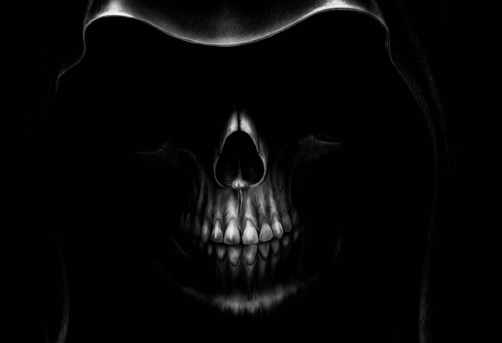 Dark Scary Skeleton Wallpaper