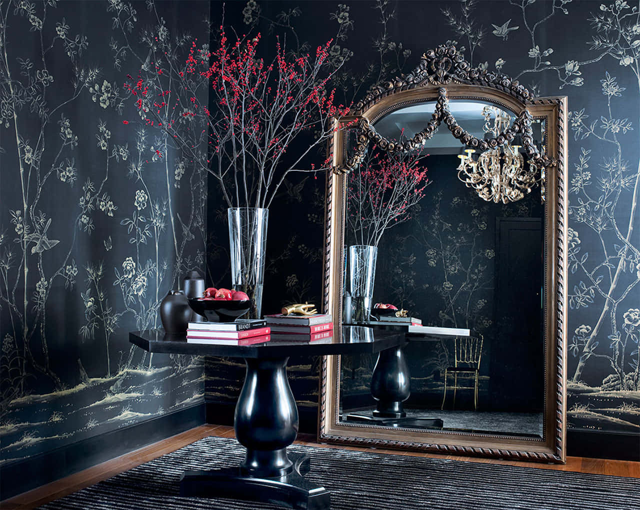 Dark Vintage Interior Still Life Wallpaper