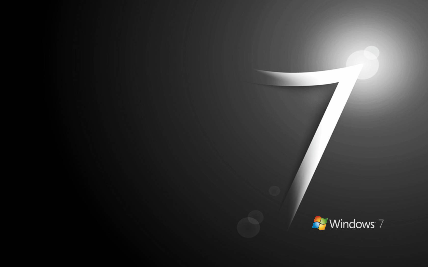 Dark Windows 7 Logo Wallpaper