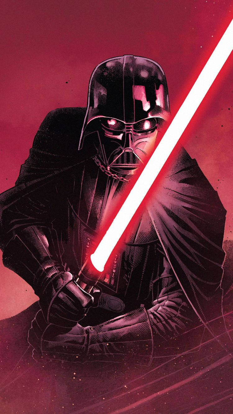 Darth Vader Glowing Red Sword Wallpaper
