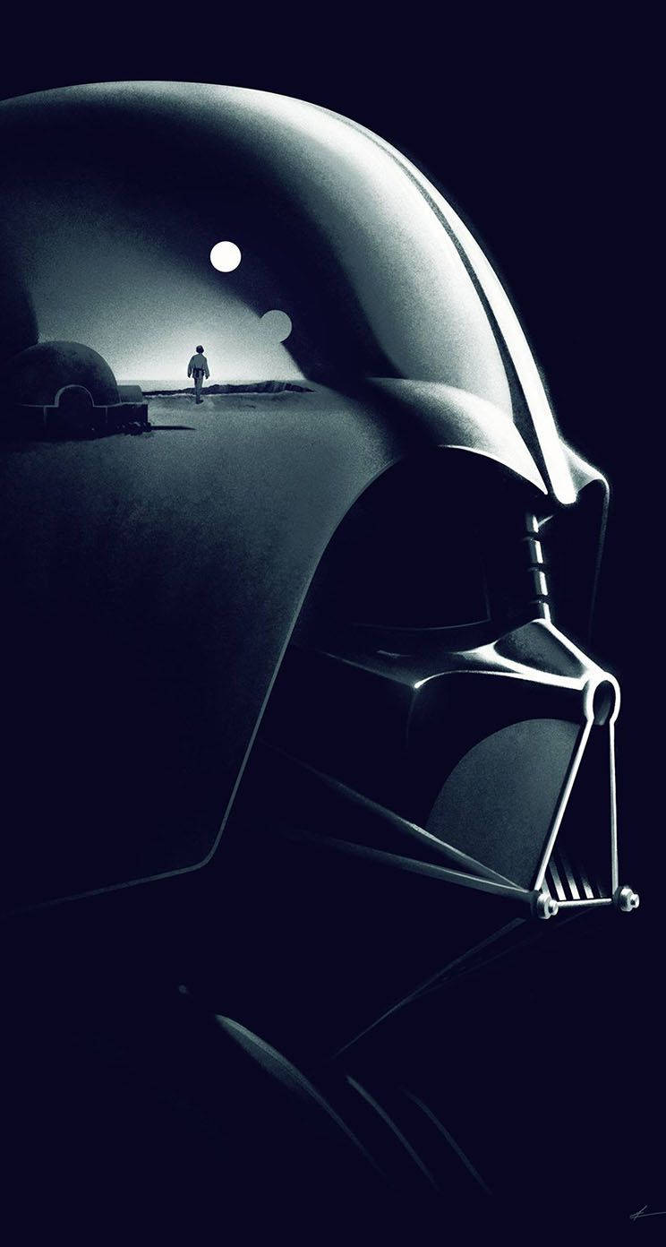 Darth Vader Helmet Reflection Wallpaper