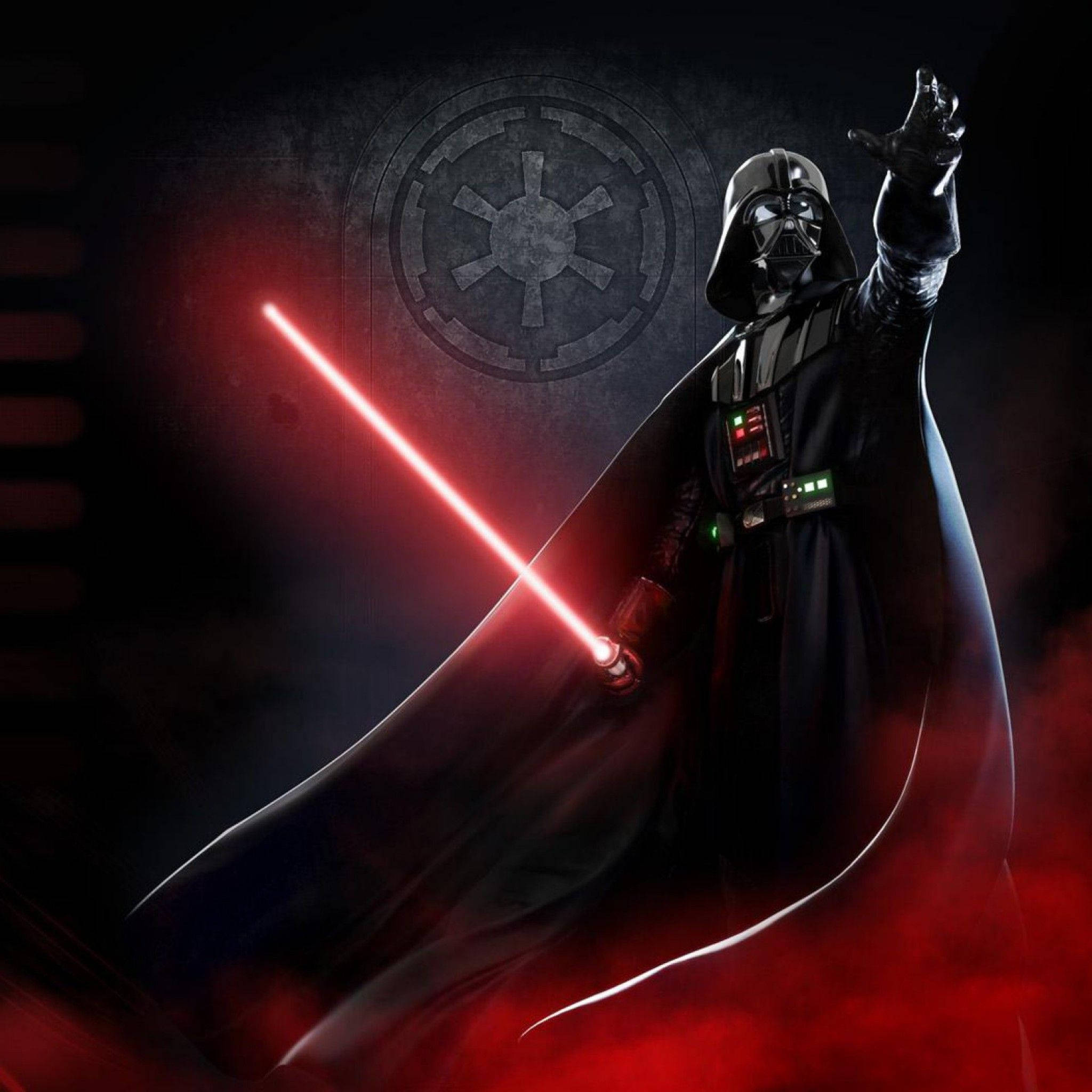 Darth Vader With Lightsaber Star Wars Tablet Wallpaper