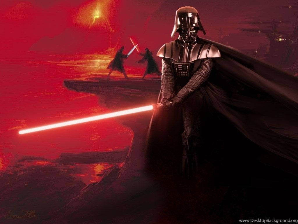 Darth Vader With Red Sword Wallpaper