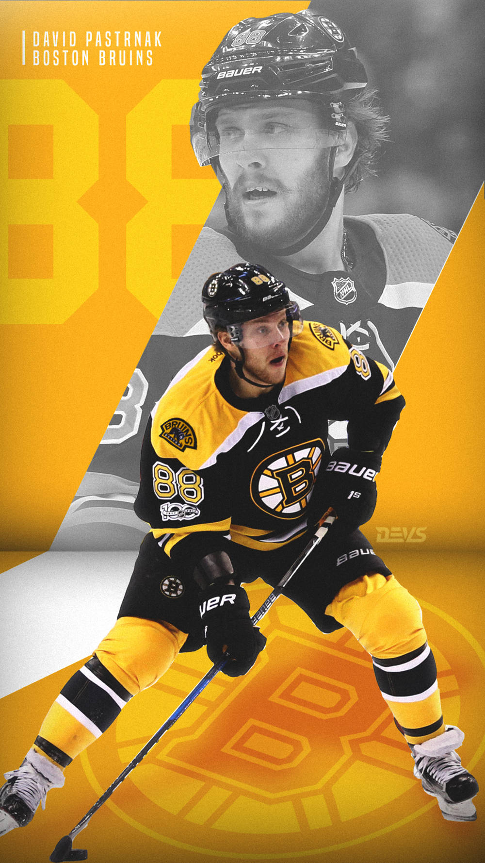 David Pastrnak Boston Bruins Right Wing Poster Art Wallpaper