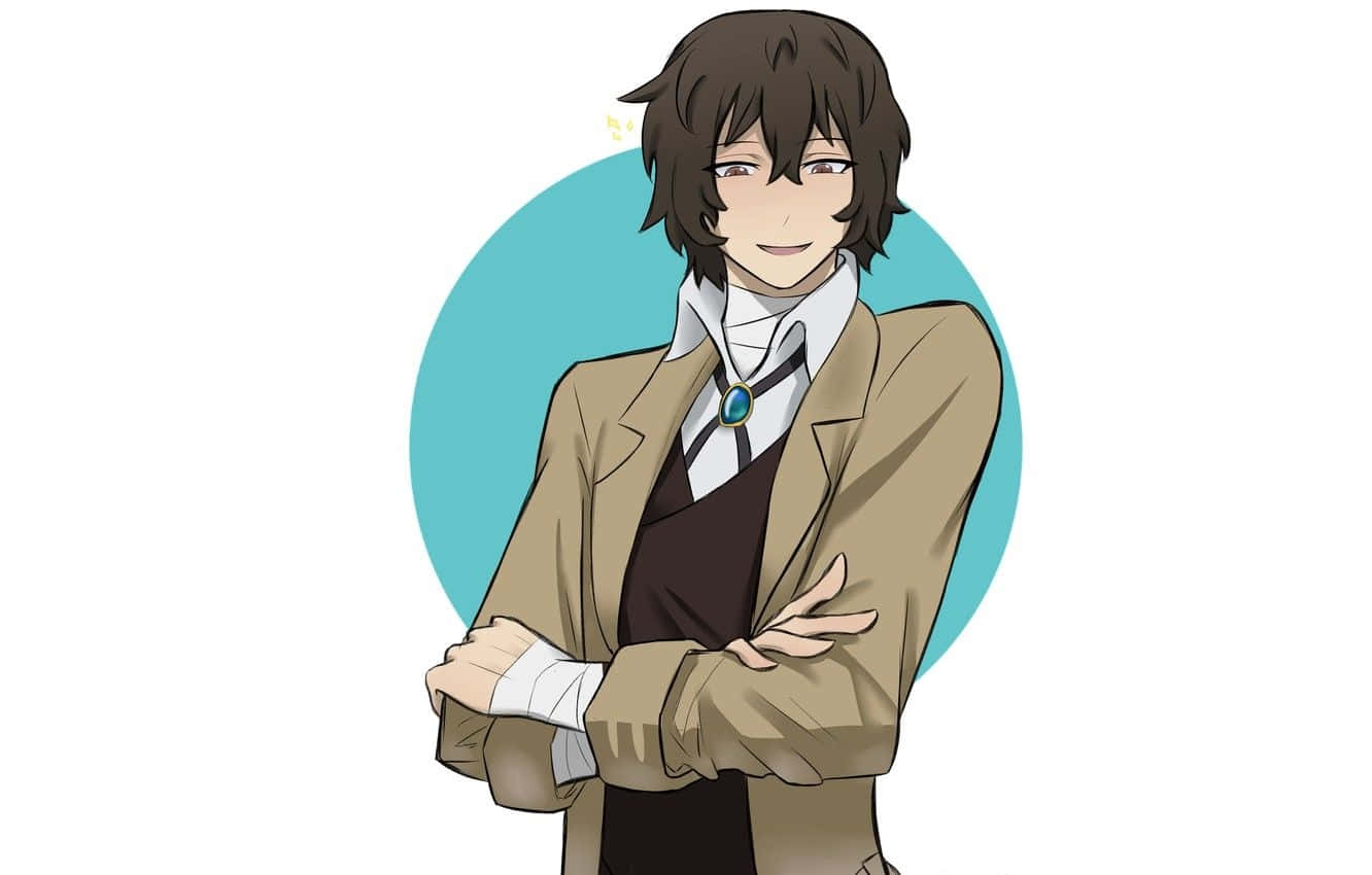 Dazai Osamu Cross Arms Student Uniform Wallpaper