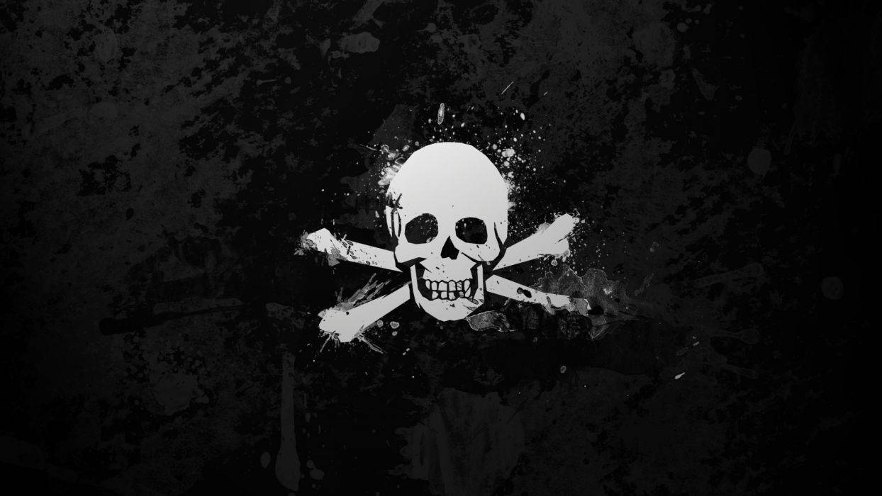 Death Skull Head Flag Wallpaper