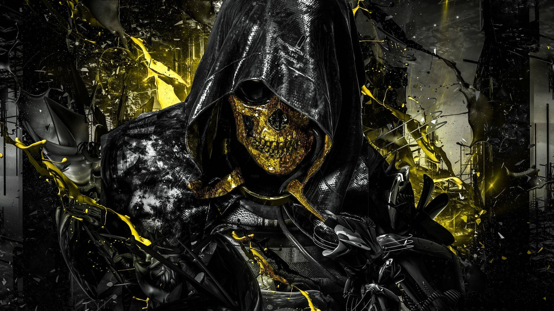 Death Stranding 1920x1080 Higgs Golden Mask Wallpaper