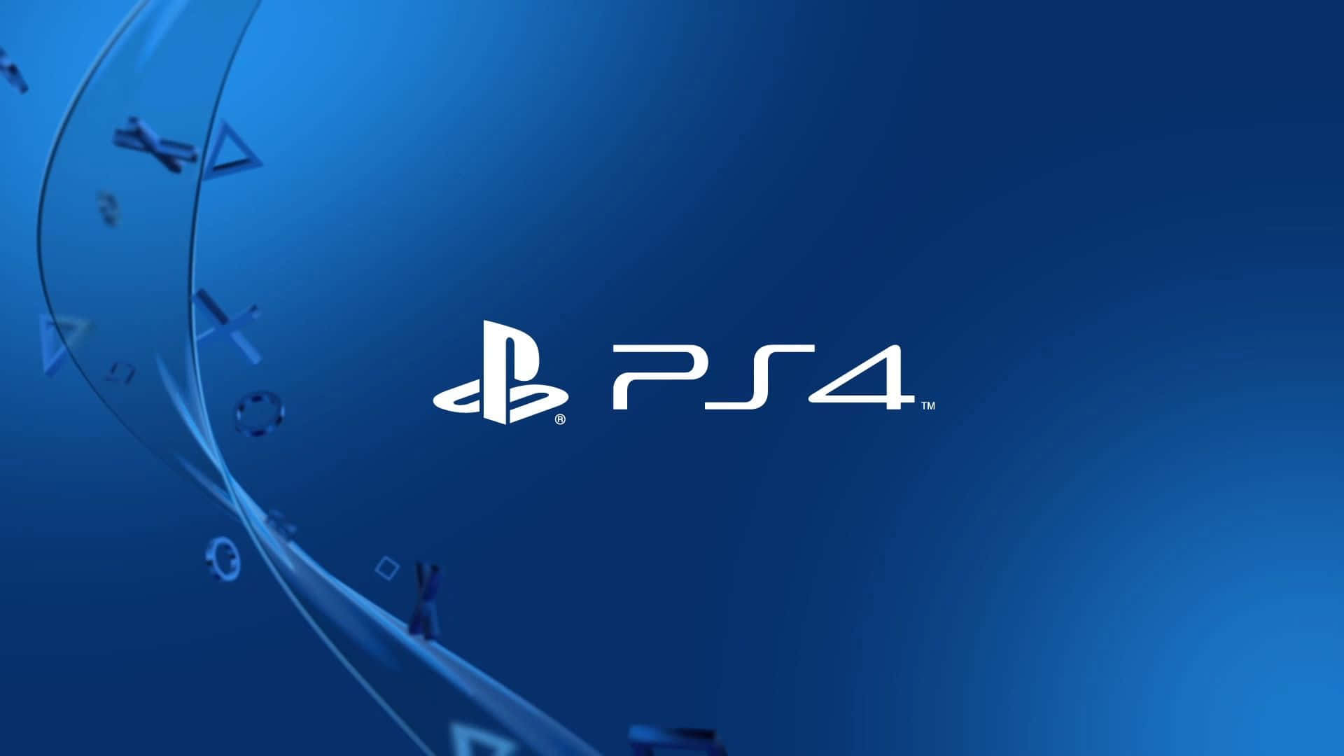 Default Cool Ps4 Logo With Controller Icons Floating Wallpaper
